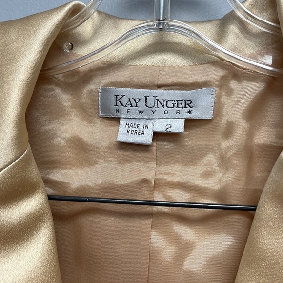 NWT Kay Unger Women’s Pantsuit - Gold Size 2 - Picture 5 of 9